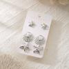 Women's Earring Set: High-end design, gold-colored, exaggerated shell and starfish earrings set for women