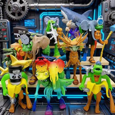 Italiaanse Brainrot Monster Fusie Editie Figuren Speelgoed Tung Tung Tung Sahur Tralalero Tralala Anime Actiefiguur Ornament Speelgoed Cadeau