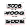 Autocollant Emblème Lettres Logo Badge Métal Coffre Arrière pour Peugeot 2008 3008 4008 5008 Accessoires de Décoration Styling