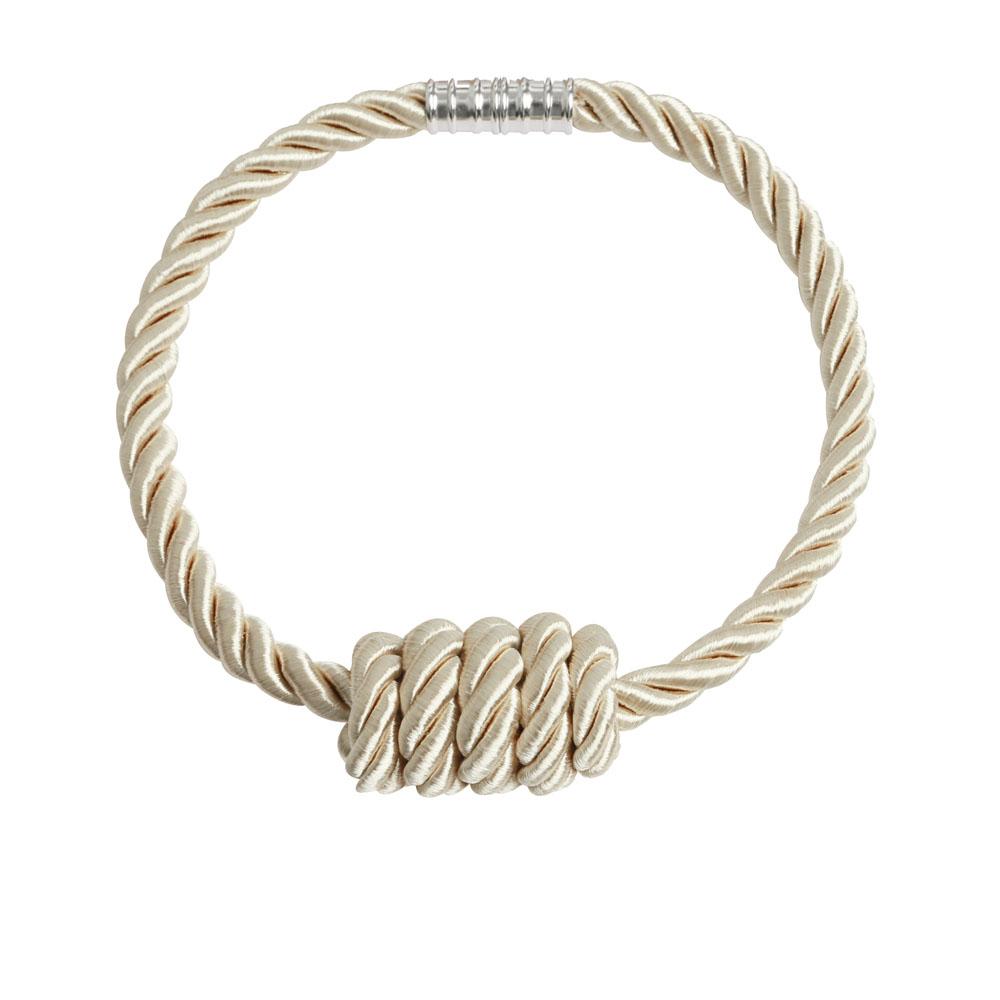 

1 шт. Подхват для штор Магнитный зажим Пряжка Веревочное плетение Подвесной шар Подхваты для штор Застежка Держатель для штор Аксессуары Cortinas 45cm бежевый