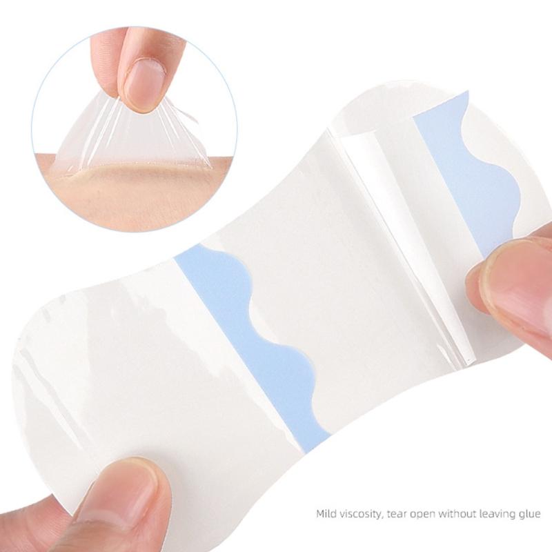 10 Pieces Clear Invisible Neck Support Patches Sweatproof Convenient Easy Application Gentle On Skin