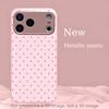Minimalist Cute Pink Polka Dot Metallic Glass Phone Case For iPhone 17 Pro Max 16 15 14 13 12 11 Pro 15 14 Plus 17 Air 16E Cover