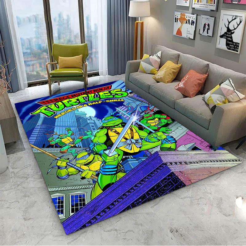 T-Teenages-mutant-Ninjas-Turtles Film Movie 3D Carpet Rug Art for Room Decor Home KidsDoor Gift Kids Area Rug Non-slip Floor Mat