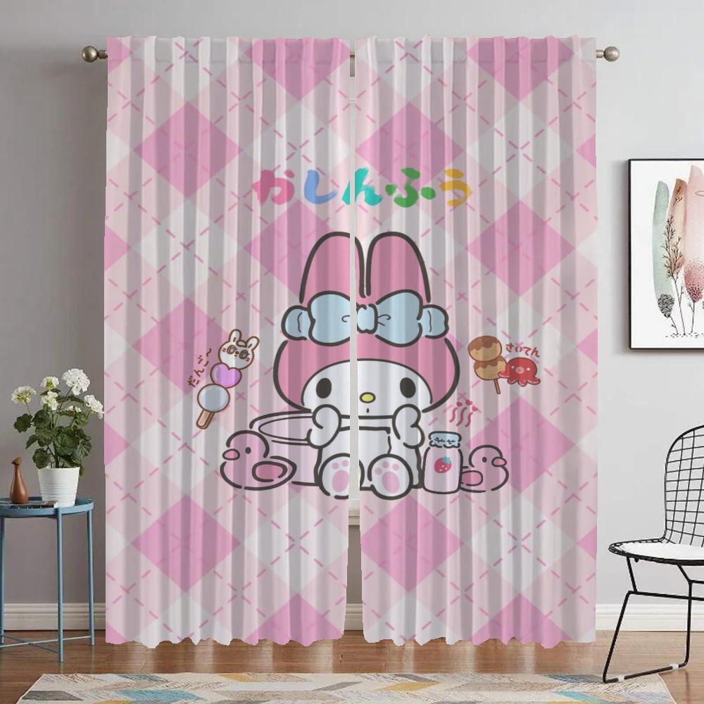 

M-Melody Шторы для детской комнаты, домашний интерьер, шторы из 2 предметов, тюль для перегородки, для спальни, оконной шторы, гостиной, кухни W50xH70cmx2pcs-CL