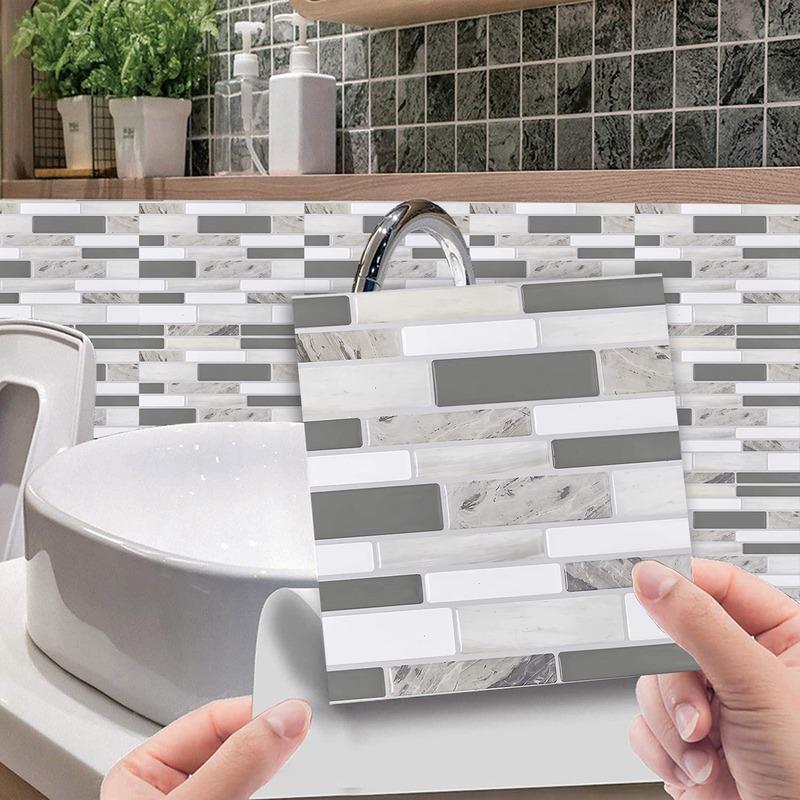New Waterproof Marble Rock Crystal Tile Stickers Self-adhesive Wear-resistant Floor Stickers Home Kitchen Decoration