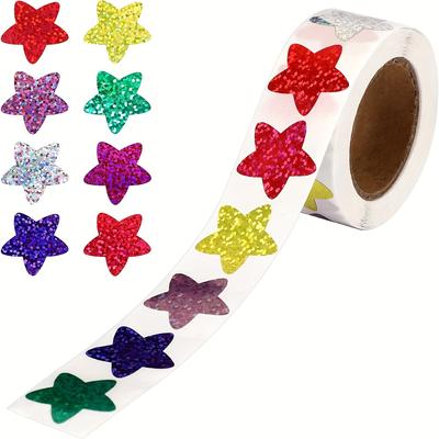 500pcs Star Stickers,Rainbow Star Stickers For Students Reward Foil Star Stickers Incentive Stickers Behavior Chart School Classroom Teacher Supplies