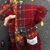 Christmas plaid new scarf women's winter wool senior sense student couple thickened warm shawl scarf