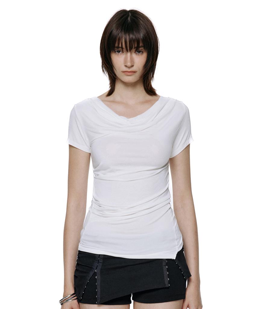 ROCKCAKE Drape Essential Top - White