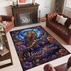 Bird Theme Crystal Velvet Rug Personalized Custom Name Text Soft Floor Mat Home Decor