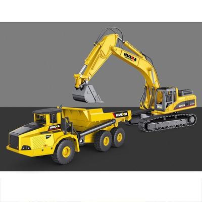 1:50 Alloy Excavator Dump Truck Model Excavator Toy Engineering Vehicle Car Ornaments