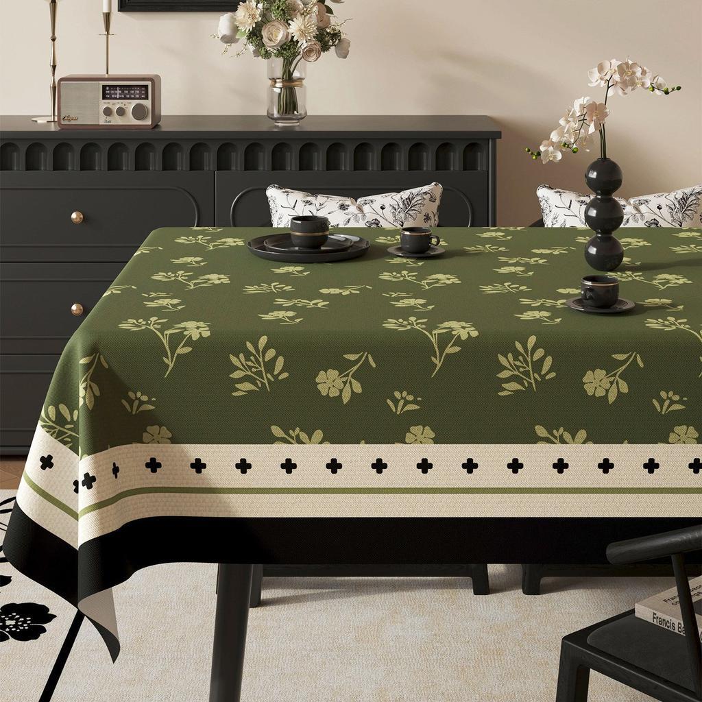 Affordable Luxury Tablecloth: Waterproof, Oil-Resistant, and Wash-Free Dining Tablecloth; Rustic Vintage Coffee Tablecloth