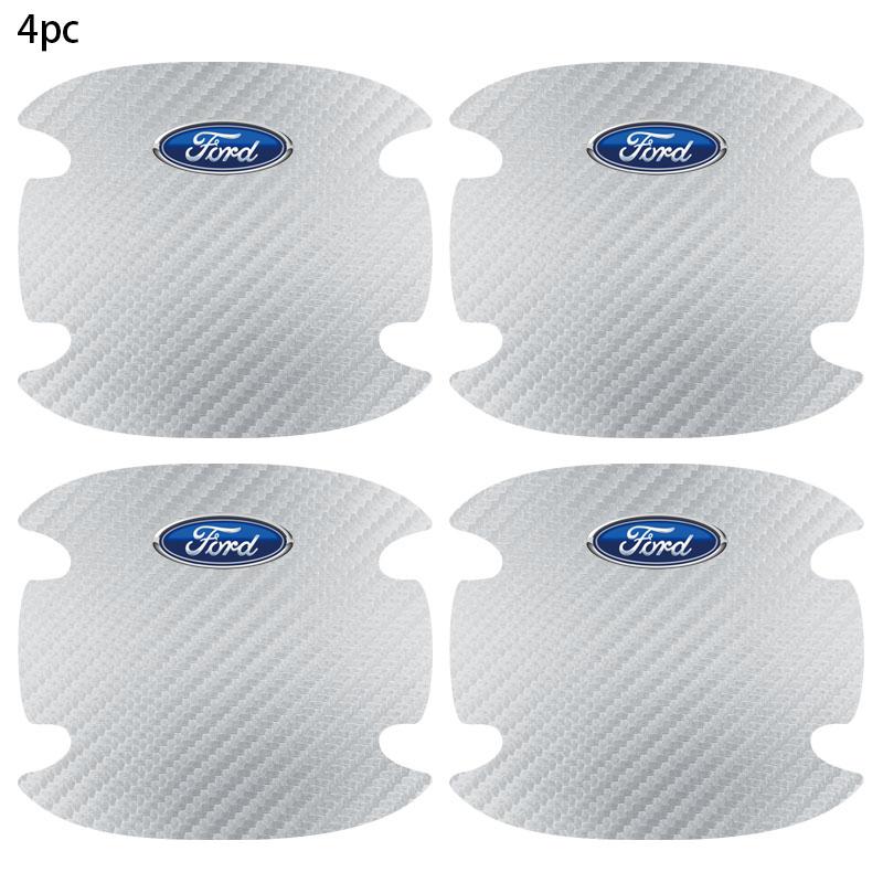 4PCS Car Door Handle Bowl Scratch Protector Carbon Fiber Stickers For Ford mk2 mk3 Ranger Mondeo mk4 S-MAX Kuga Mustang Fusion