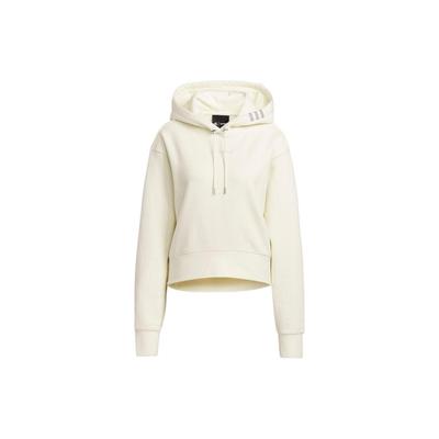 Originals X Ivy Park Solid Color Cropped Pullover Long Sleeve Hoodie Women Hoodies White HY2649