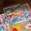 180/60 color metallic watercolor paint set, portable and lightweight, high solid pigment, starry sky tones, suitable for artists