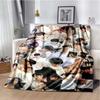 Popular Korean Actor Cha EunWoo Blanket Star Art Flannel Soft Warm Throw Blanket for Bed Bedroom Picnic Blanket Gift for Fans