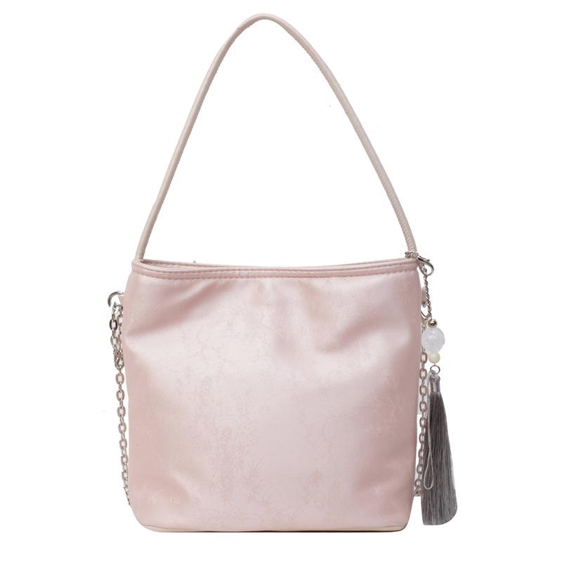 Premium sense Xiaoxiangfeng mini mobile phone bag 2025 spring new diamond chain messenger bag bucket bag