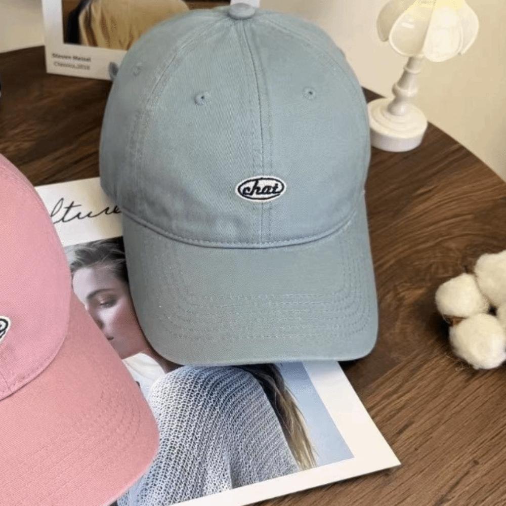 Embroidery Baseball Hat Korean Snapback Cap Simple Peaked Cap  Outdoor