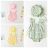 Mesh Flower Baby Princess Dress with Hat Loose Toddle Jumpsuits Baby Climbing Suit  Birthday Gift