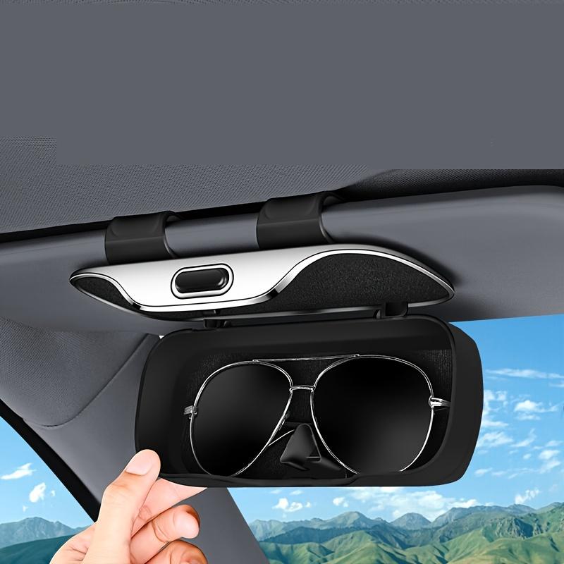 A Multifunctional Glasses Case for Cars That Can Be Attached to The Sun Visor Serving As a Holder for Glasses And a Compartment for Receipts