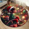 Christmas Round Rugs: Snowman,Merry Christmas, Tree & Elf Designs for Your Holiday Home room floor mats New Year home decoration
