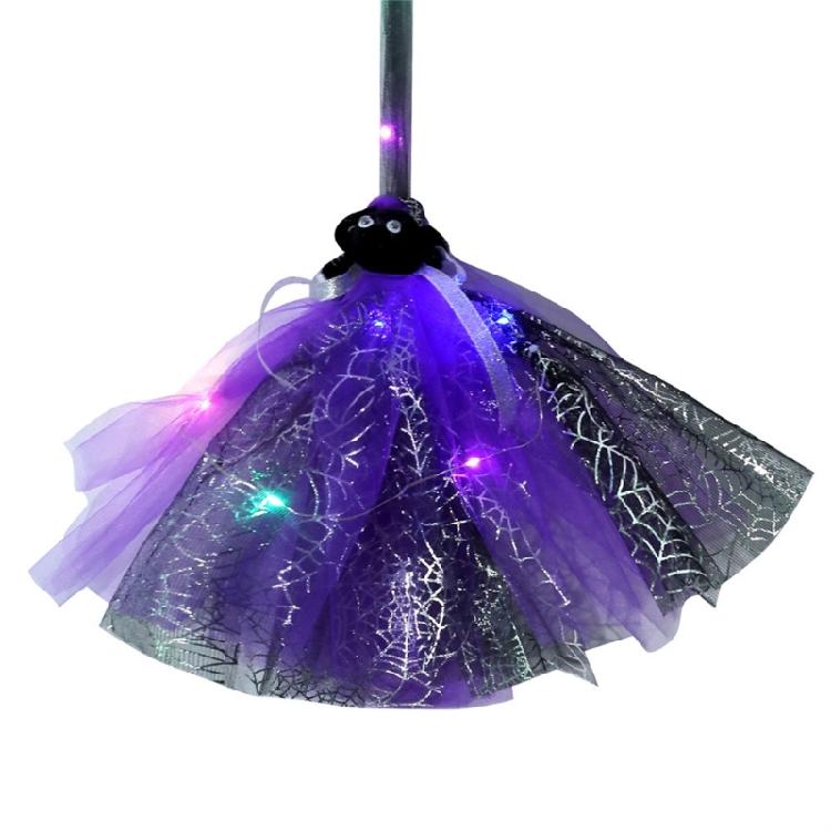 LED Light-Up Flying Broomsticks for Halloween Costume Play Background Decoration