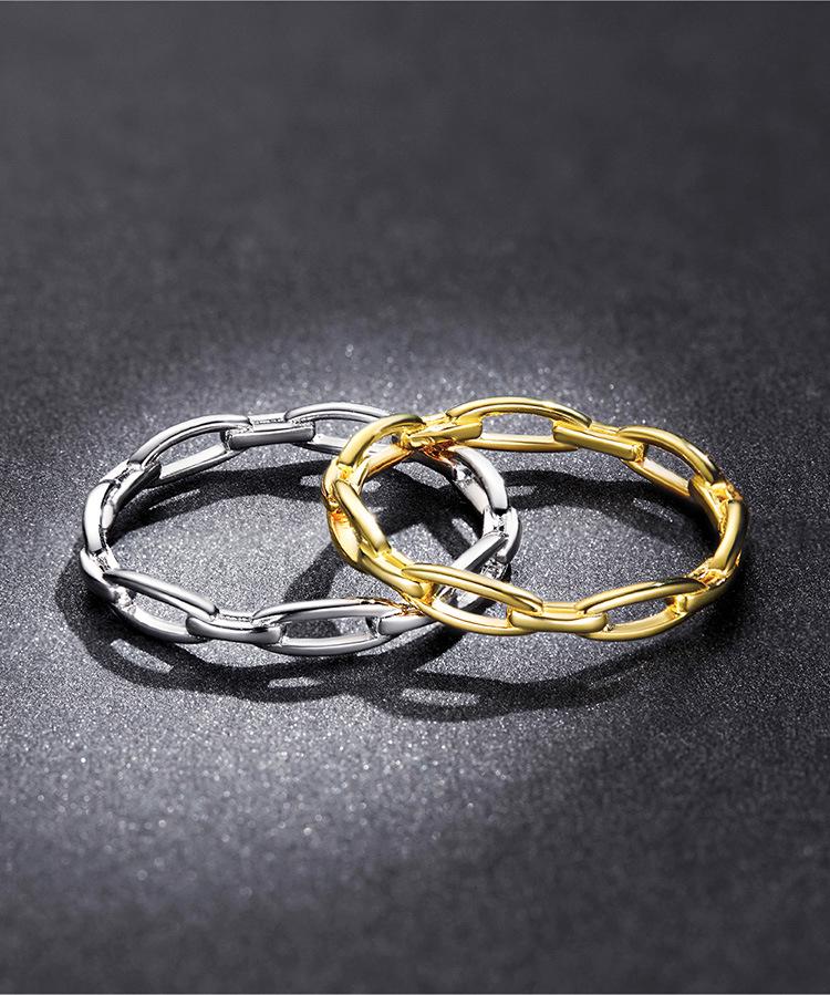 Avle European & American Hot-Selling S925 Sterling Silver Platinum-Plated Hollow Fashion Ring Bracelet for Women