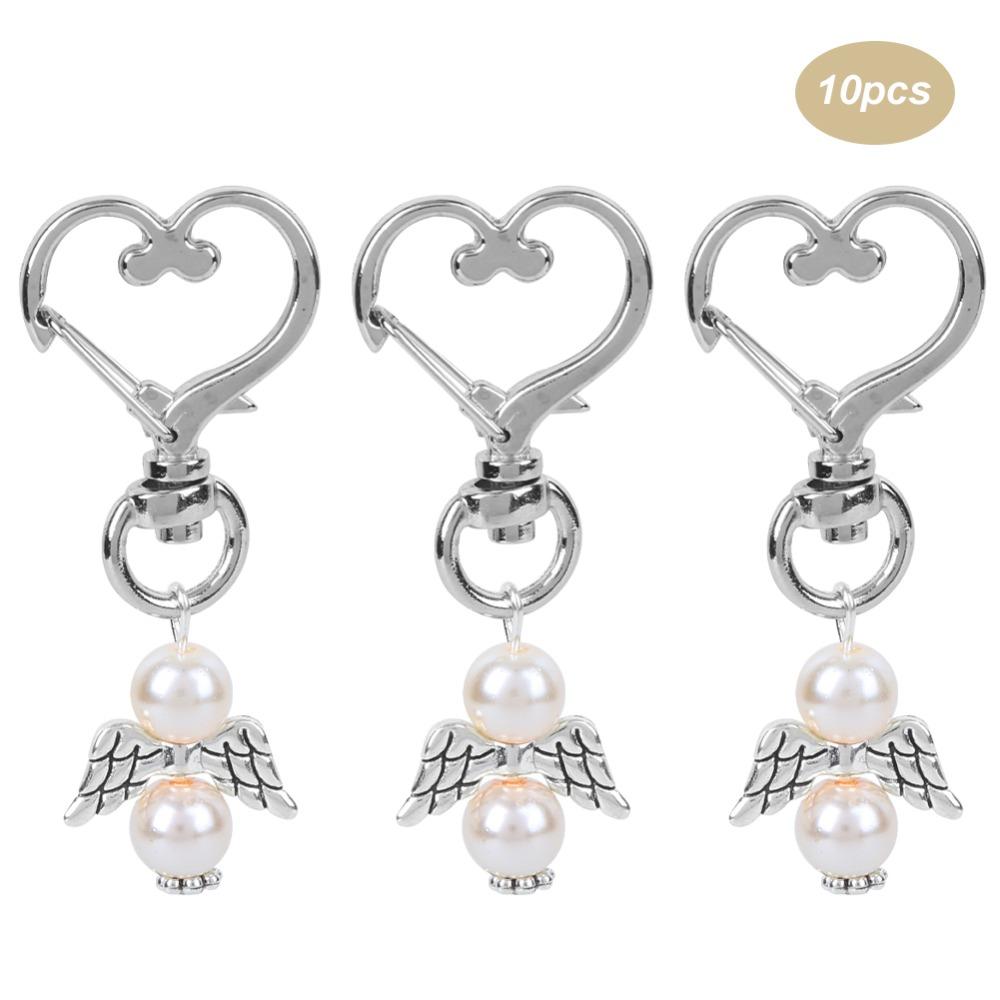 10pcs Length 6cm Alloy Guardian Angel Charm Daily bag pendant and key storage decoration