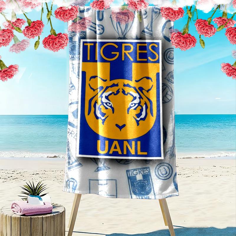 Tigres UANL Print Beach Towel, Large Soft Quick Dry Towel for Beach Camping Swimming