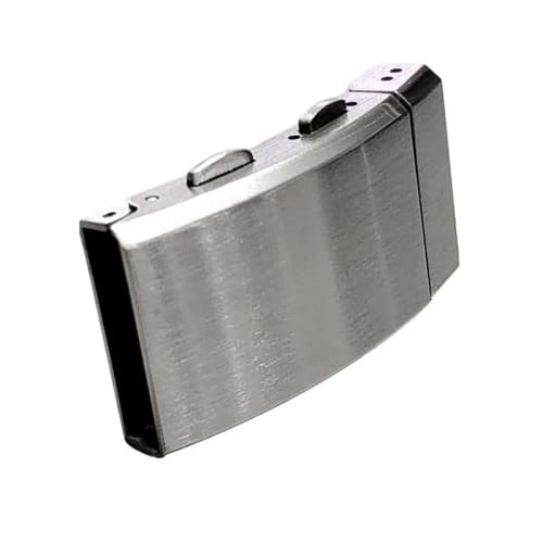 UECAJY (Small Shop) 18/20mm/22mm Solid 316L Stainless Steel Watch Buckle Fits Seiko/Citizen Watch Bands with Adjustable Clasp and Luxury Metal Button
