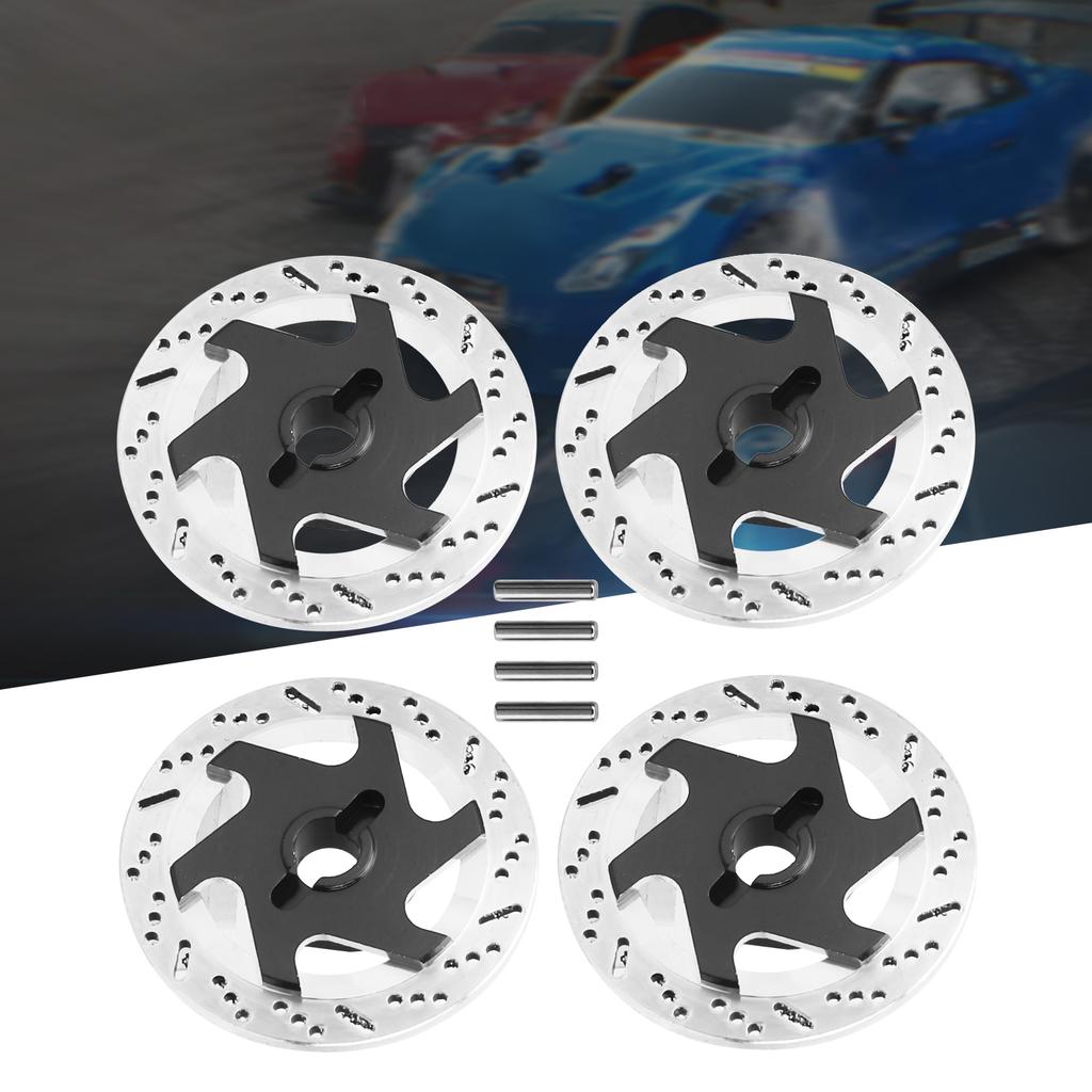 4pcs Aluminum Alloy CNC Simulated Brake Disc Accessories Fit for 1:10 RC Car