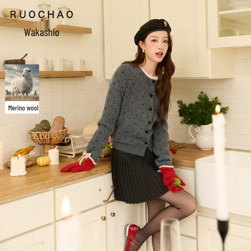 Sancai Women s Velvet-Feel Knit Cardigan 2XL