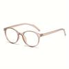 1pcs Fashionable Color Changing Anti Blue Light Glasses Metal Frame Unisex Trendy Plain Eyewear