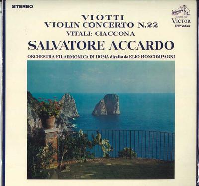 LP Record SALVATORE ACCARDO - Viotti: Violin Concerto No. 22 In A SHP2344 VICTOR Japan Classical Used