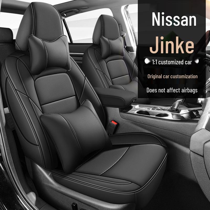 Nissan Kicks All-Season Leather Seat Covers, Full-Coverage Cushions for Five Seats