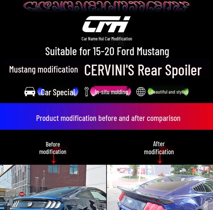 Carbon Fiber Rear Wing Spoiler for 2015-2023 Ford Mustang Mach-E