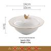 European Gold Rim Ceramic Bird's Nest Dessert Bowl with Lid | Embossed Palace Tureen Set for Sweet Soup