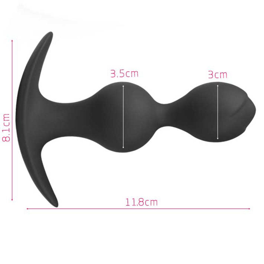 Adult Anal Plug Beads Silicone Jelly Portable Sex Toys G-Spot Butt Plug for Woman Men,