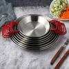 Nonstick Surface Frying Pan Flat Bottom Stainless Steel Pan Heavy Duty Snack Plate  Home Kitchen