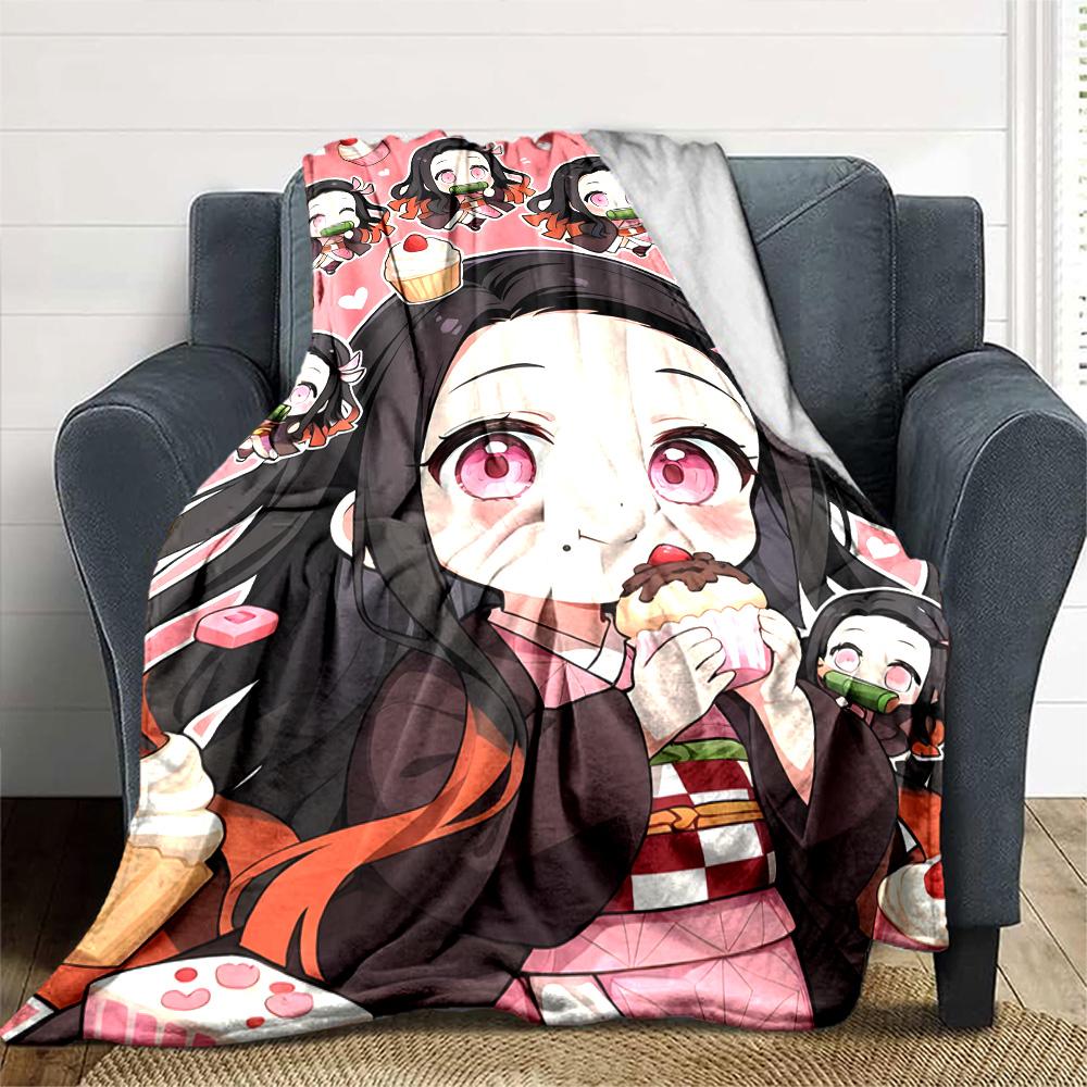 1pc Nezouko Blanket, Gift, for Men and Women, Soft Blanket, Good for Sofa Bed Couch Travel, Lightweight Flannel Blanket