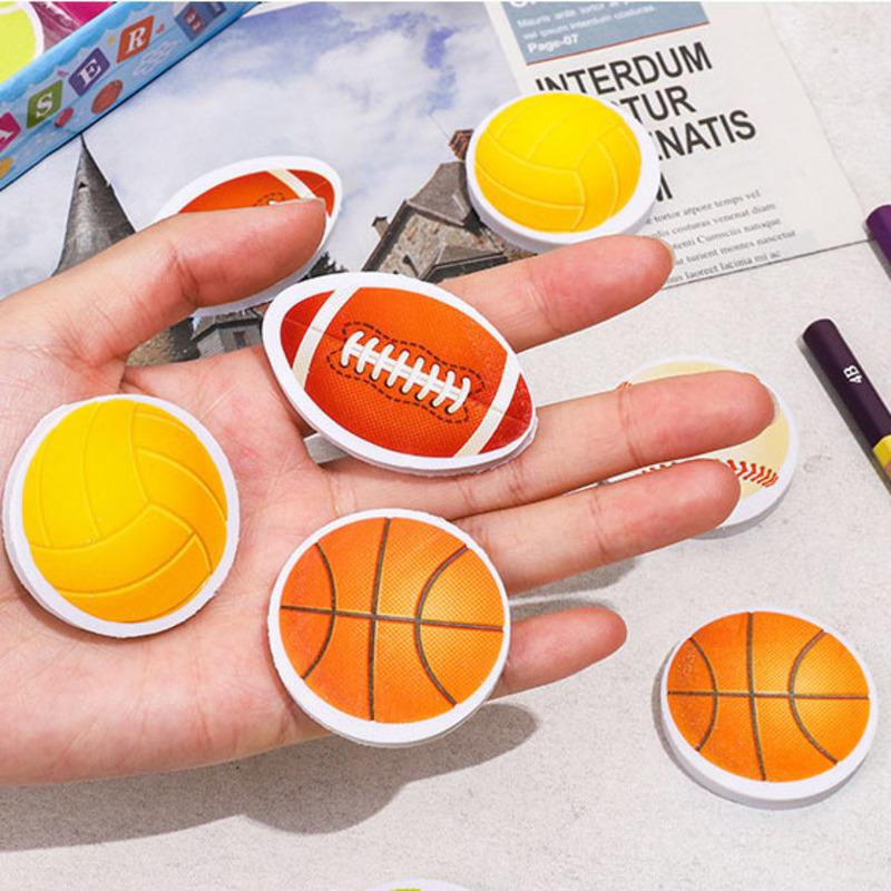 

6 шт. милый футбольный мяч кавайный резиновый ластик для детей новинка канцелярские принадлежности для офиса и школы