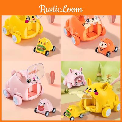 Carrinho de Brinquedo de Inércia Animal Para Crianças Com Material Plástico e Jogo Interativo