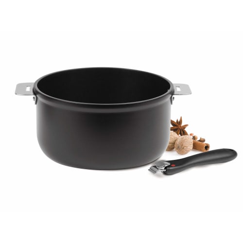 CRISTEL Black Line Deep Pot, 20cm, Gas/IH Compatible, No Lid, CWTEC20