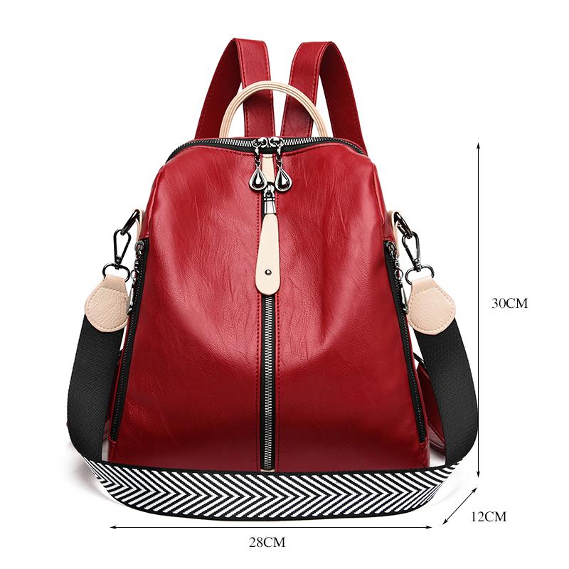 Modischer Rucksack für Damen, weiches Leder, Schultertasche für Damen, Reiserucksack mit großem Fassungsvermögen, Tagesrucksack, Büchertasche für Mädchen