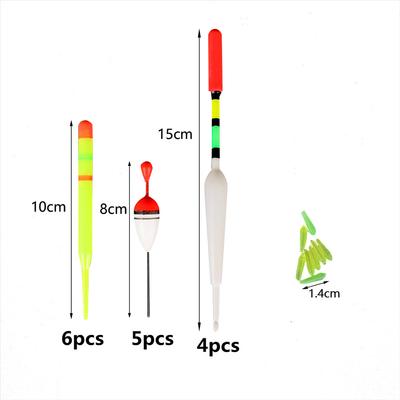 15 Pcs/set Fishing Float Yellow Fishing Foam Bobber Fishing Accessories