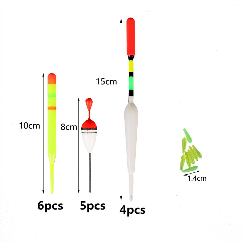 15 Pcs/set Fishing Float Yellow Fishing Foam Bobber Fishing Accessories