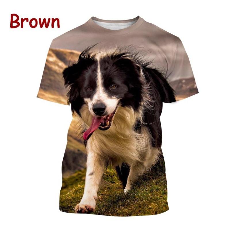 

Popular Border Collie 3D Printed T-shirt Fashion Cute Dog Unisex Animal Round Neck Casual Short Sleeve 6XL