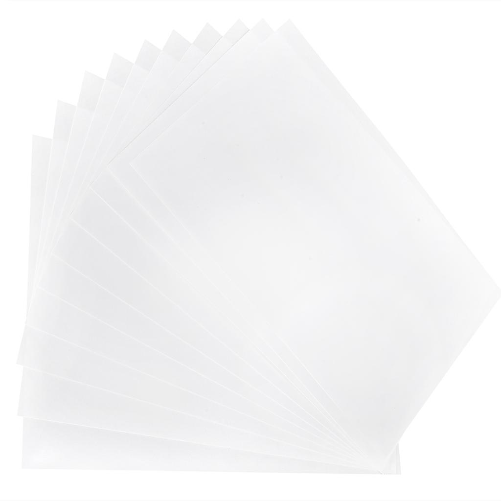 10Pcs Heat Shrink Sheet Kit Shrinkable Film Paintable White Paper DIY for Children