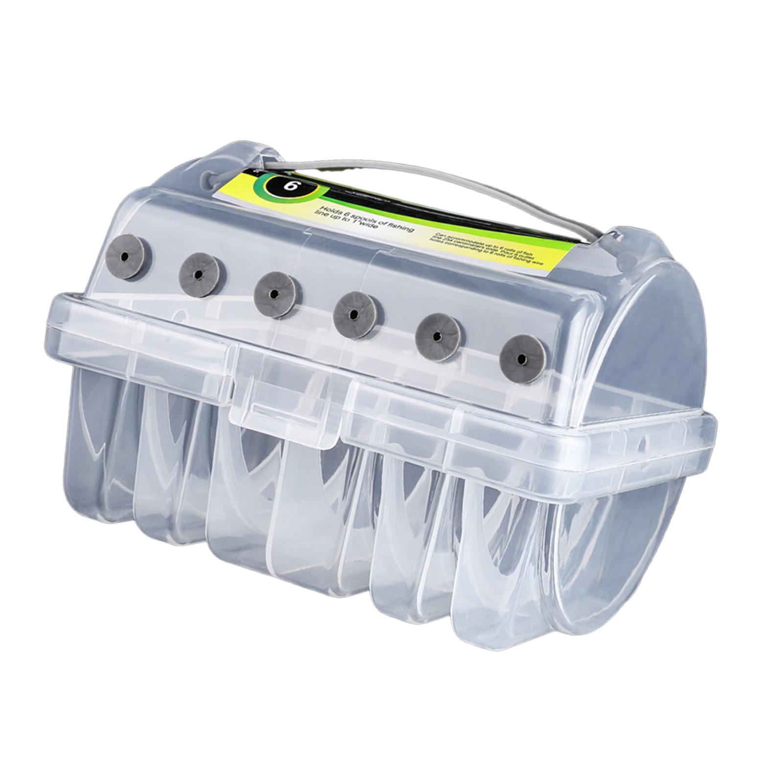 

Мотовило для лески Коробка-катушка Коробка для рыболовных снастей Органайзер для лески Многофункциональный прозрачный кейс 6 отделений Кейс для хранения рыболовной лески