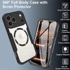 For Magsafe Magnetic Case For Iphone 17 Pro Max 16 Plus 15 Cases 360 Full Protective Transparent Acrylic Screen Protector Cover