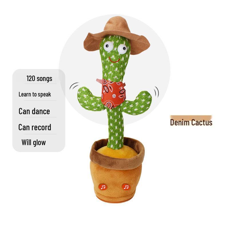 Dancing Cactus Toy: Talking & Recording Doll for Babies 0-1 Year Old
